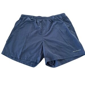 Columbia PFG Backcast III Water Shorts Mens XL Navy Blue 6in Inseam Omni-Shade